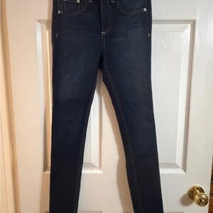rag & bone High Rise Ankle Skinny Jeans Womens 25 Dark Wash Designer